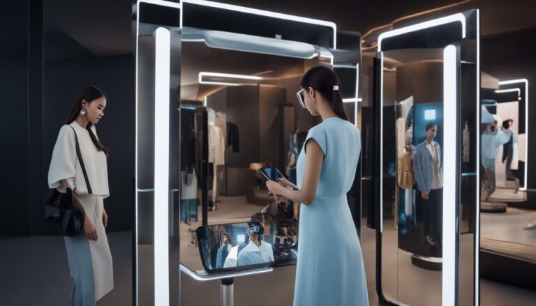 Try out different looks with augmented reality on a smart mirror.