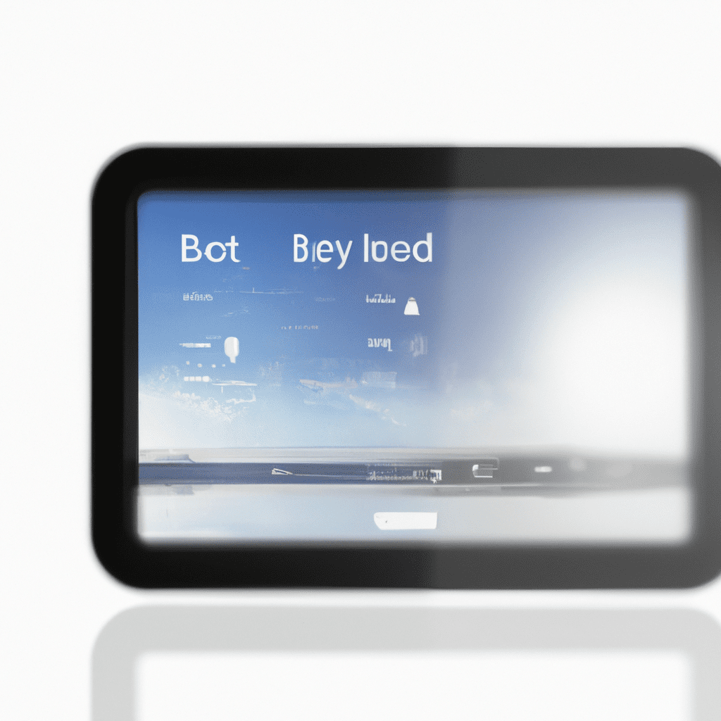 An image showcasing a sleek and elegant BYECOLD Smart Mirror, highlighting its weather integration feature