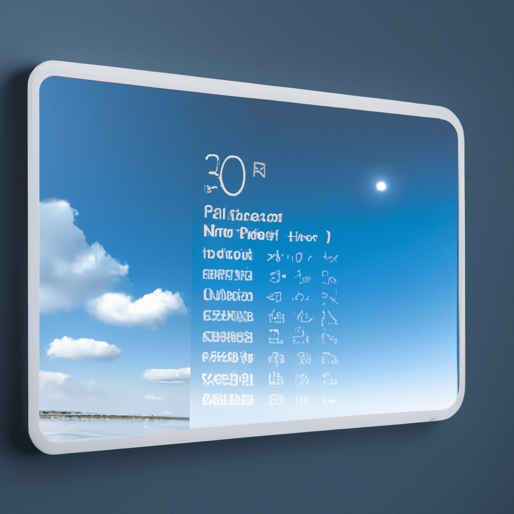 An image showcasing the BYECOLD Smart Mirror's weather-enabled feature