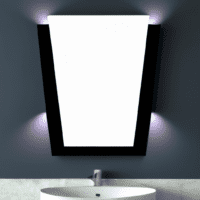 An image that showcases the sleek, modern design of the ODDSAN 48x32 Led Lighted Mirror